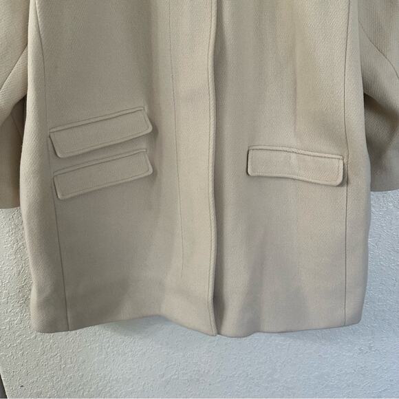 J. Crew Toscana Coat in Italian Stadium-Cloth Wool Blend Natural Plus Sz 22 NWT - Picture 5 of 16